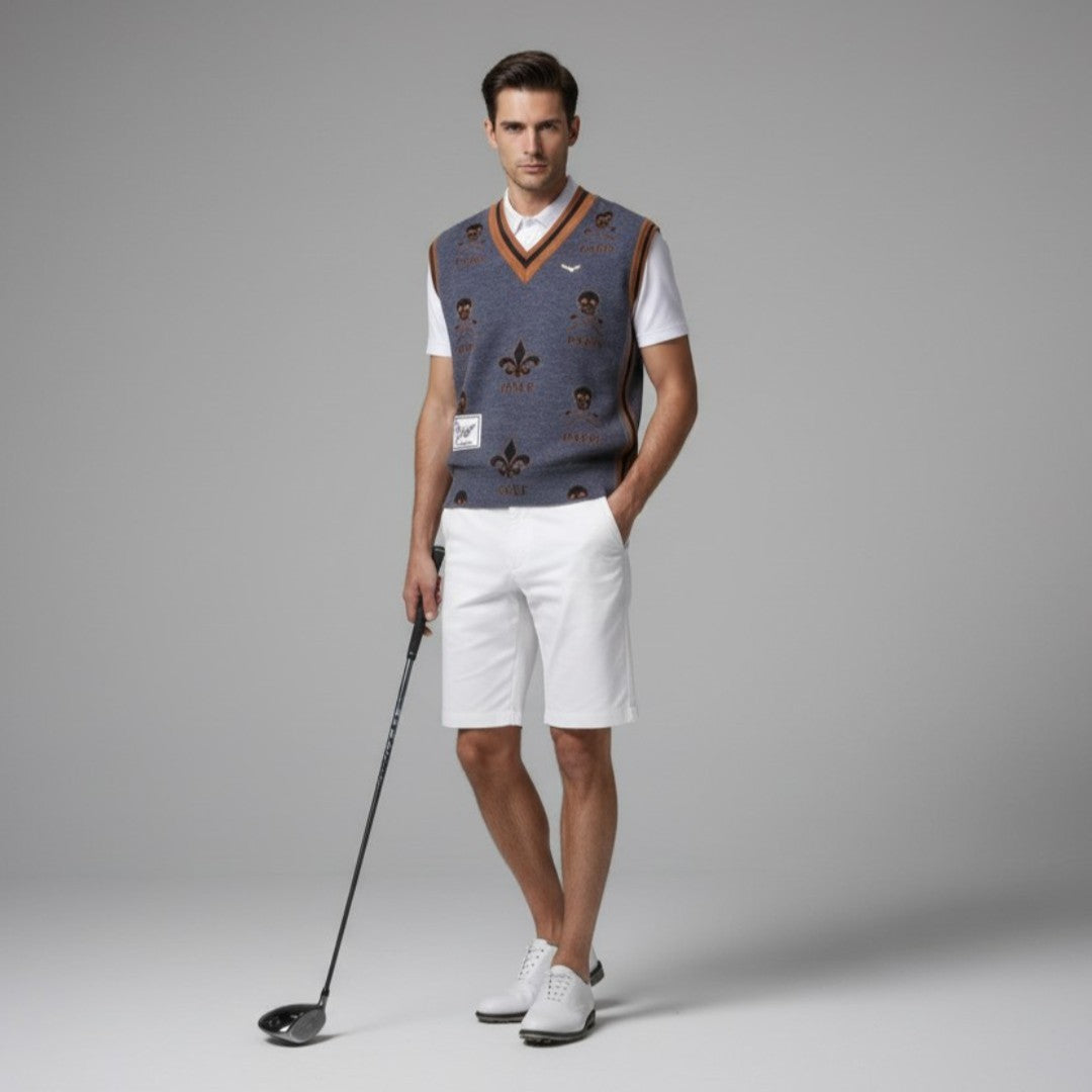 【MARK&LONA】KNIT VEST ニットベスト チャコール 46 Msize (MLM-2C-AB01)