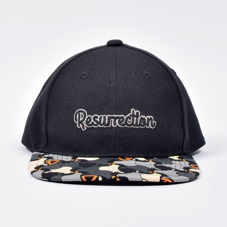 【Resurrection】バーズタイルブリムキャップ ラナテック (フラット) BLACK/O.WH(ZZRES-BF34CAP07)