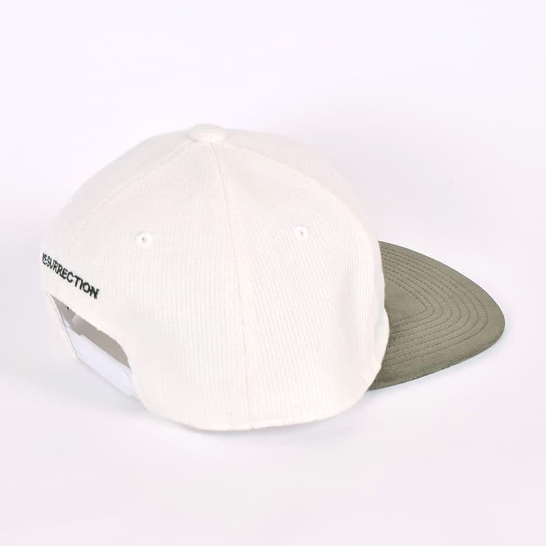 【Resurrection】ニットライク2トーンキャップ (フラット) WHITE/KHAKI(ZZRES-BF34CAP05)