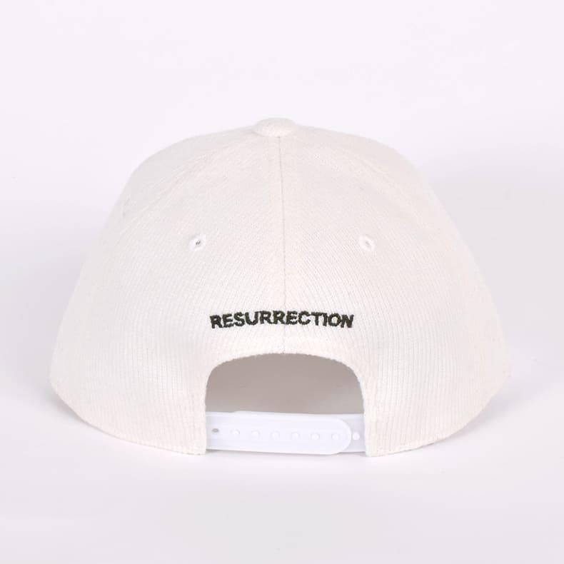 【Resurrection】ニットライク2トーンキャップ (フラット) WHITE/KHAKI(ZZRES-BF34CAP05)