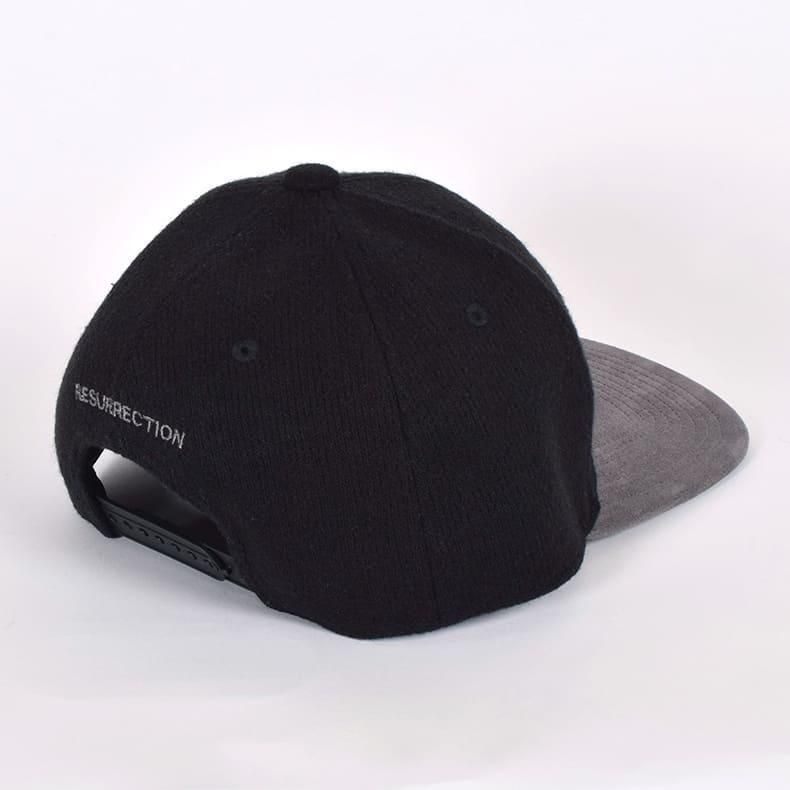 【Resurrection】ニットライク2トーンキャップ (フラット) BLACK/GRAY(ZZRES-BF34CAP05)