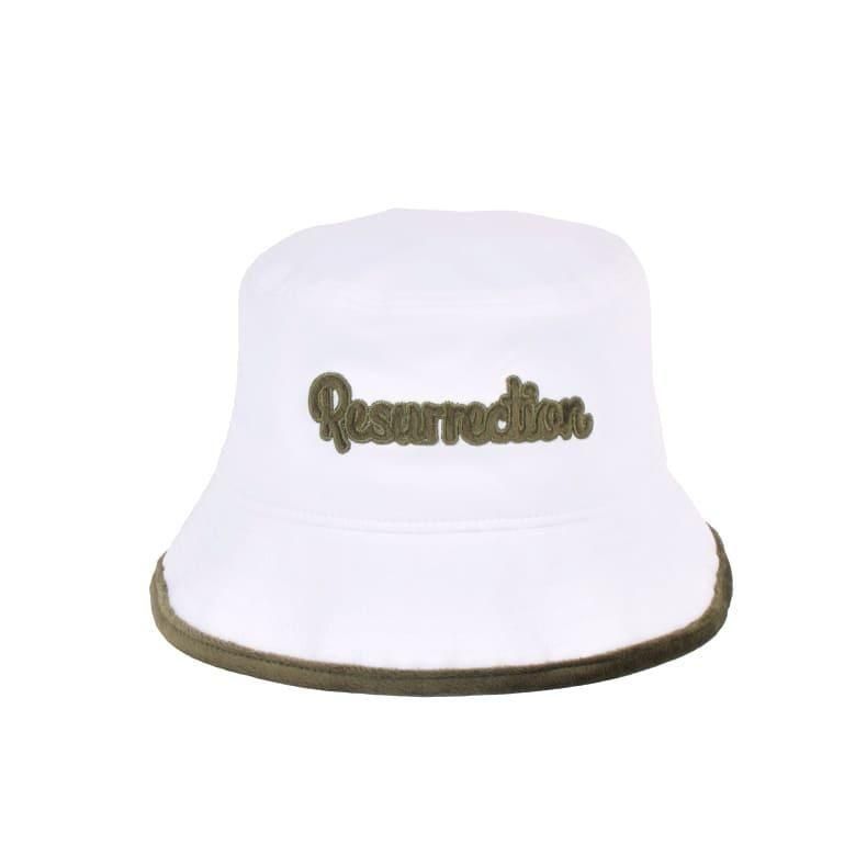 【Resurrection】ベロアブリムバケットハット WHITE(ZZRES-BF34HAT01)