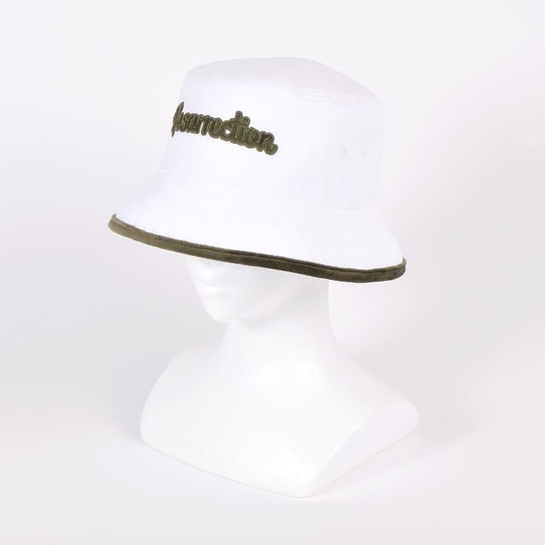 【Resurrection】ベロアブリムバケットハット WHITE(ZZRES-BF34HAT01)