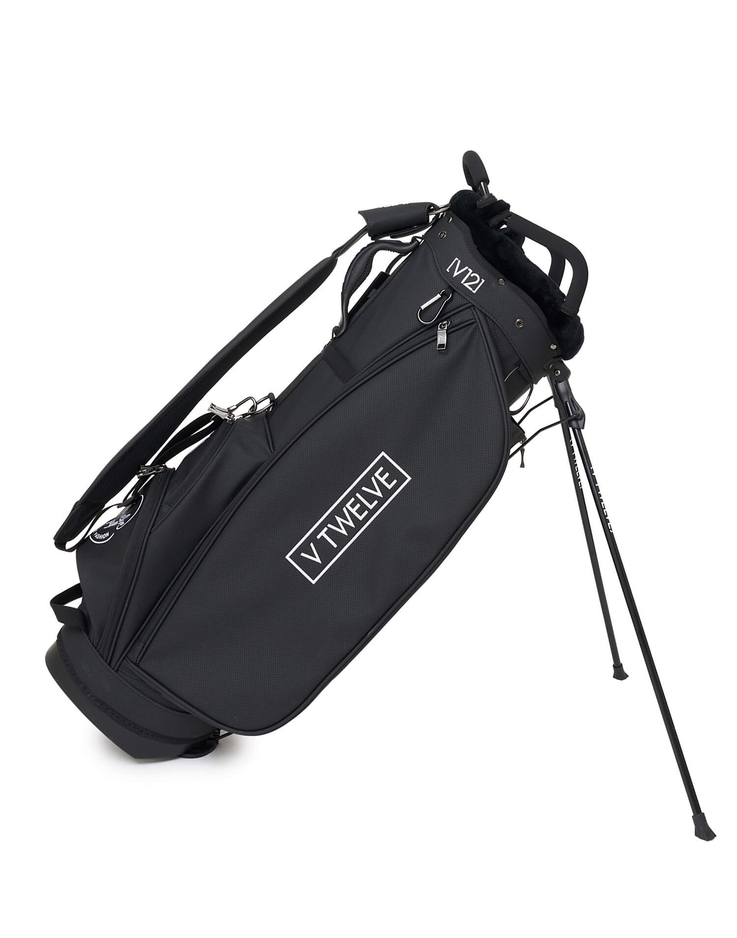 V12 ゴルフ キャディバッグ ブラック V12】ESSENTIAL CADDY BLACK（ZZV12-V122620CB02）