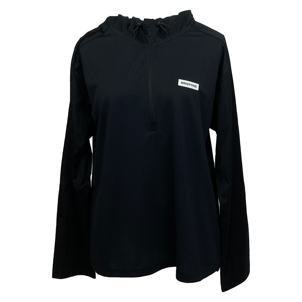 BRIEFING】 WOMENS WS WR HALF ZIP HOODIE パーカー ブラック Lサイズ 