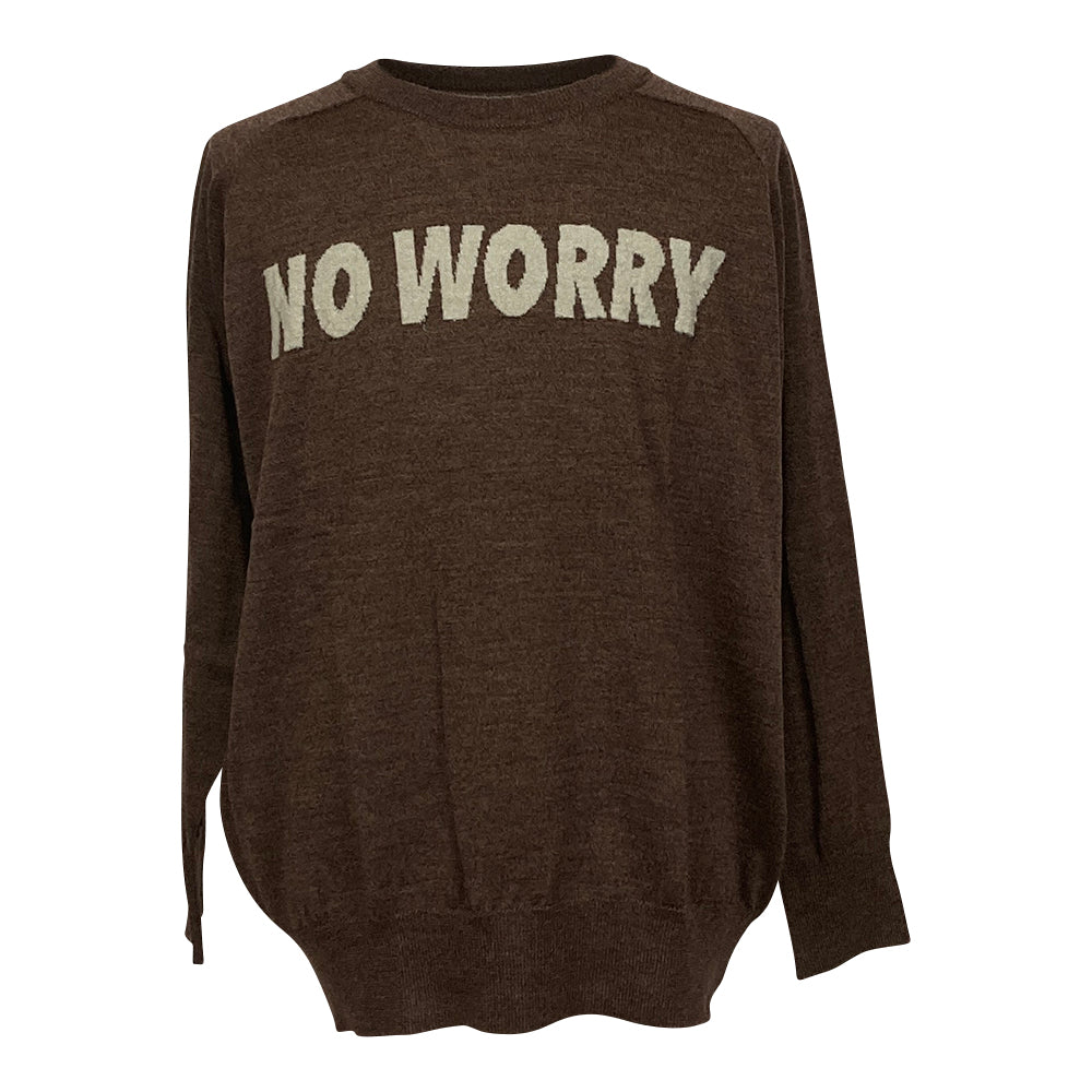 【SALVAGE PUBLIC】サルベージパブリックコレパ ウール ジャガード ニット ベスト M・Lサイズ (NO WORRY) ブラウン(SVKA3022)