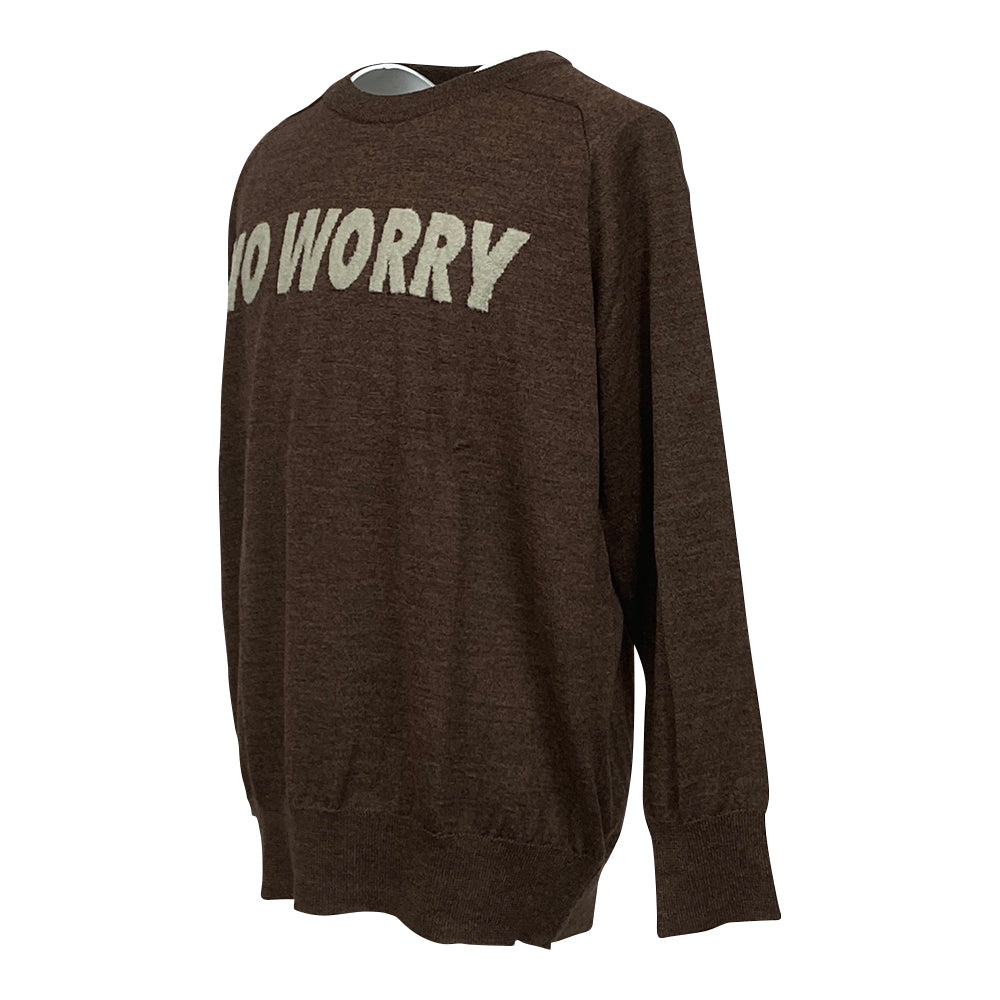 【SALVAGE PUBLIC】サルベージパブリックコレパ ウール ジャガード ニット ベスト M・Lサイズ (NO WORRY) ブラウン(SVKA3022)