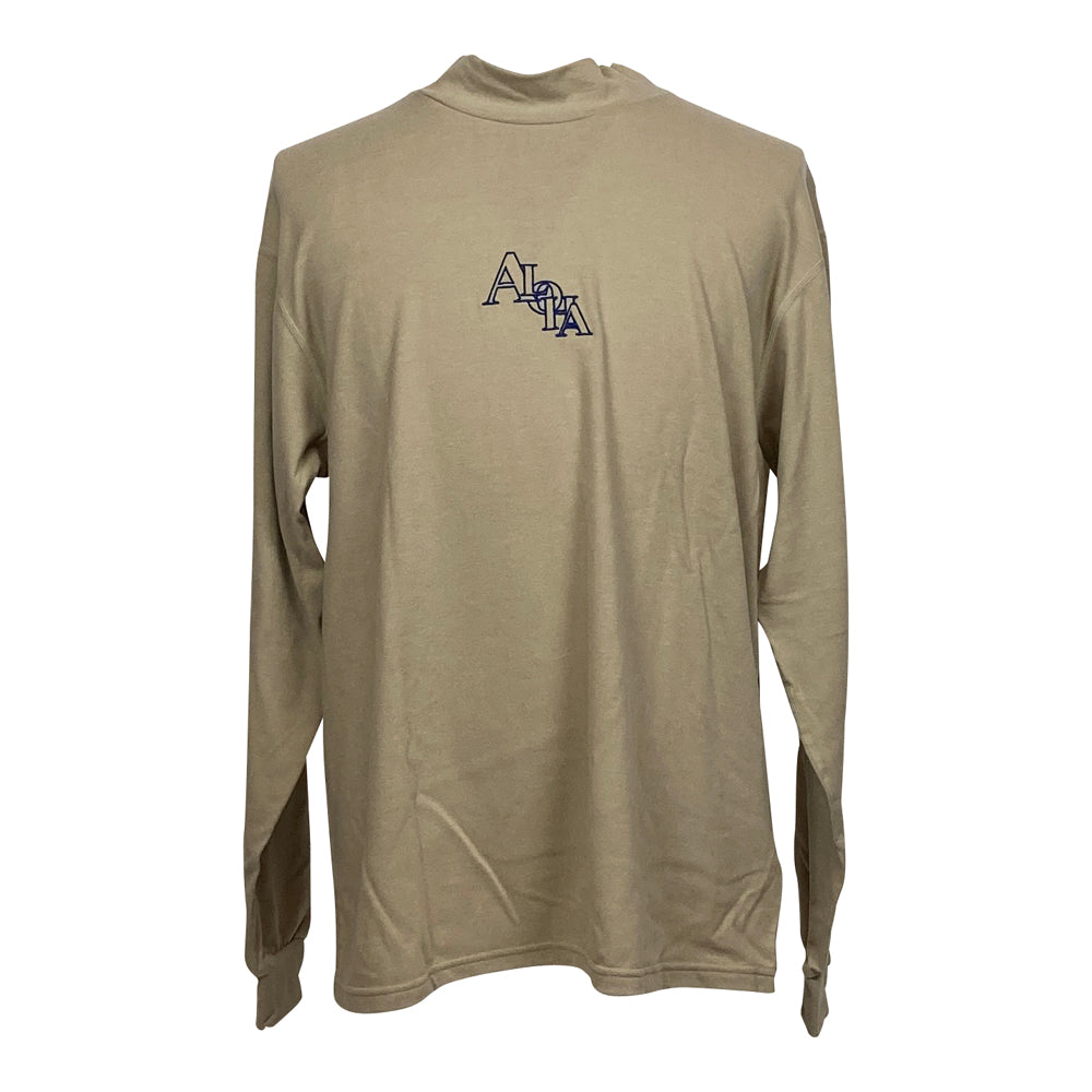 【SALVAGE PUBLIC】サルベージパブリック monogram EMB モックネック 長袖Tシャツ サンド S・M・Lサイズ(SVKA2015)