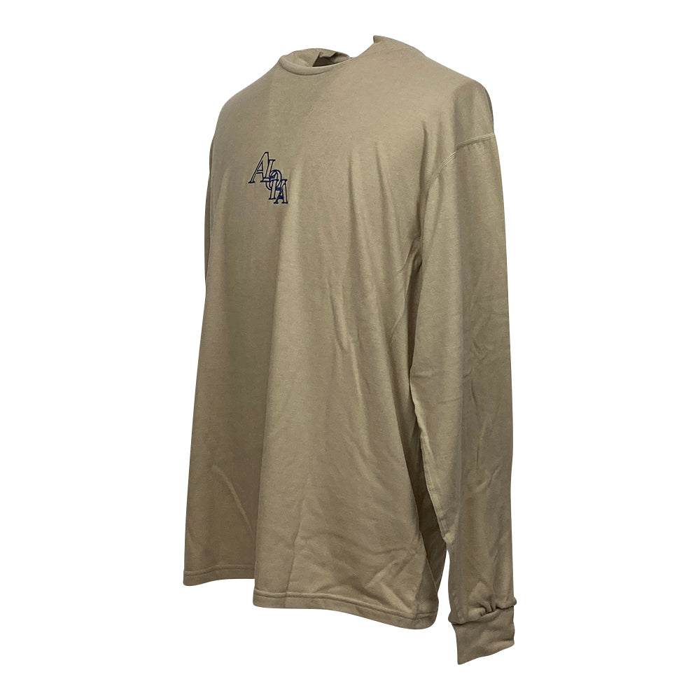【SALVAGE PUBLIC】サルベージパブリック monogram EMB モックネック 長袖Tシャツ サンド S・M・Lサイズ(SVKA2015)