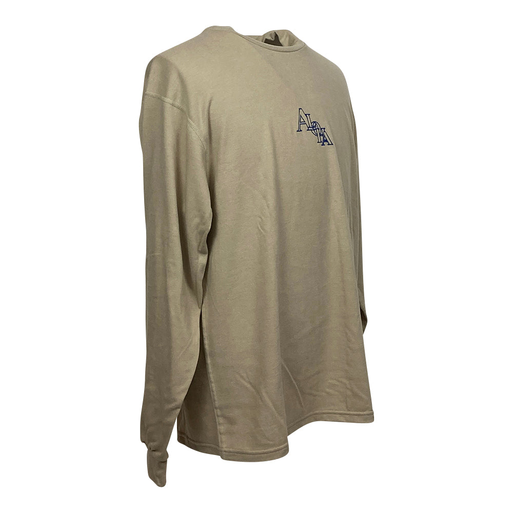 【SALVAGE PUBLIC】サルベージパブリック monogram EMB モックネック 長袖Tシャツ サンド S・M・Lサイズ(SVKA2015)