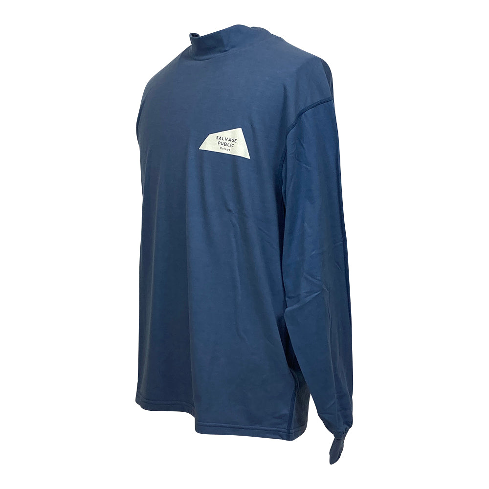 【SALVAGE PUBLIC】サルベージパブリック Honu Mockneck L/S(PARADISE NOW) ホヌ モックネックロングスリーブ ブルー S・M・Lサイズ(SVKA3020)