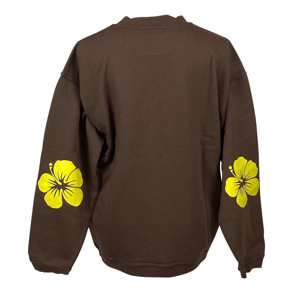 【SALVAGE PUBLIC】サルベージパブリック VARSITY Crew neck (a.l.o.h.a) ブラウン S・Mサイズ(SV3AW007)