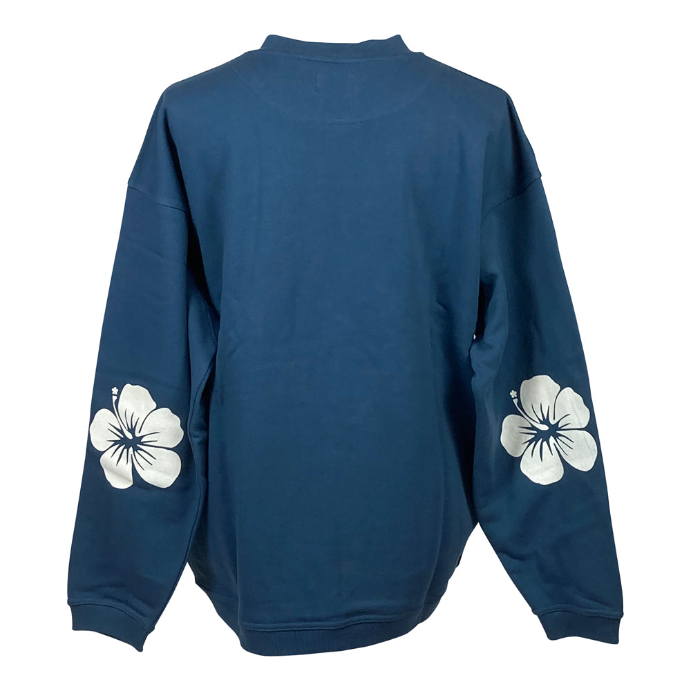 【SALVAGE PUBLIC】サルベージパブリック パブリック パーカー SALVAGE PUBLIC VARSITY Crew neck (a.l.o.h.a) ブルー Mサイズ(SV3AW007)