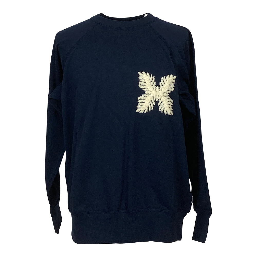 【SALVAGE PUBLIC】サルベージパブリック French Terry Crew neck ネイビー Lサイズ(SV3AW002)