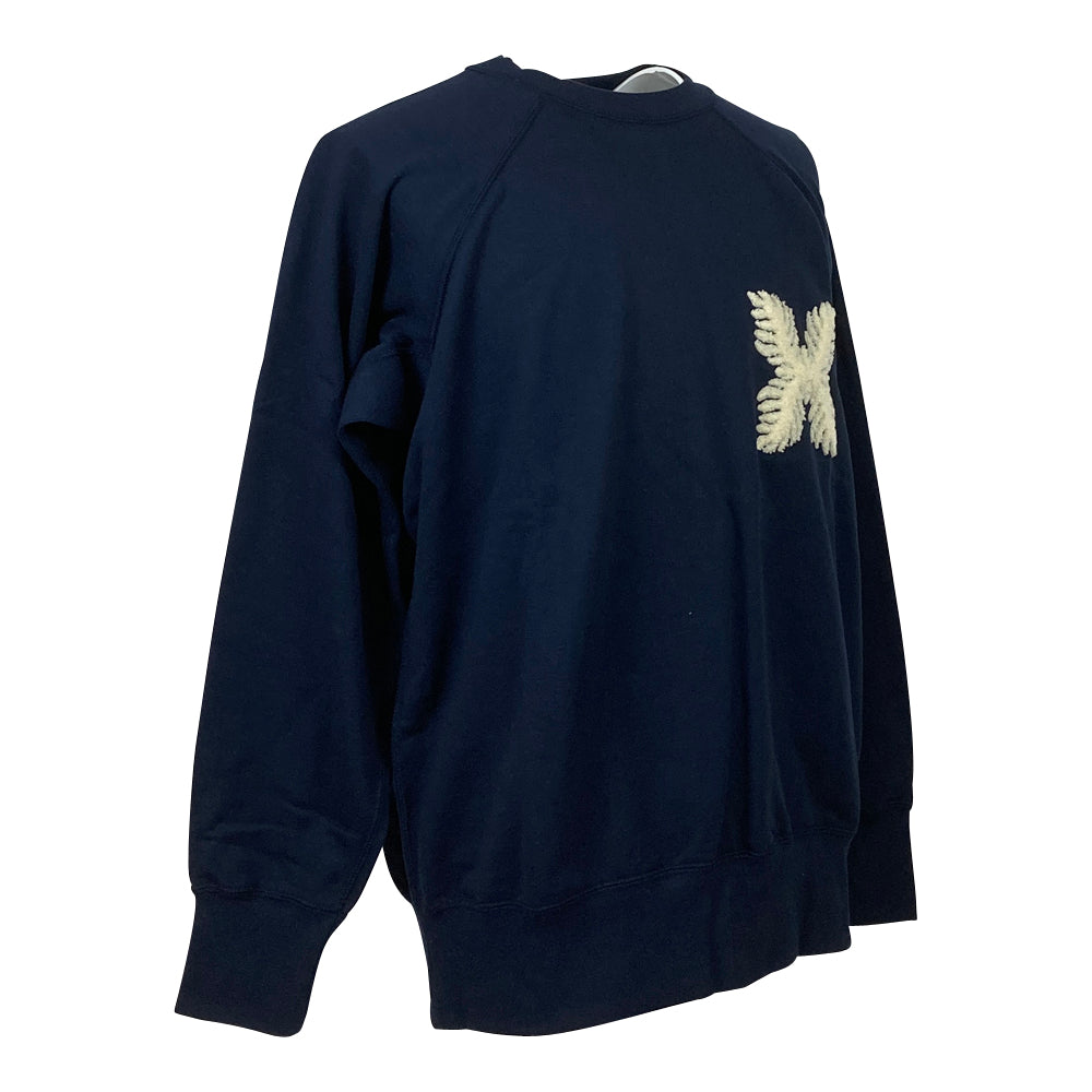 【SALVAGE PUBLIC】サルベージパブリック French Terry Crew neck ネイビー Lサイズ(SV3AW002)