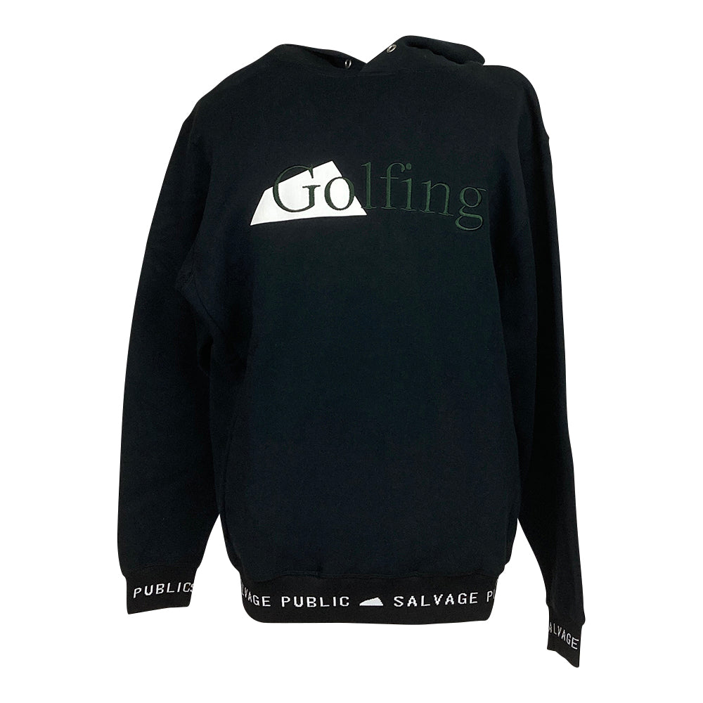 【SALVAGE PUBLIC】サルベージパブリック Olu'Olu Organic Cardboard Knit P/O パーカー ブラック M・Lサイズ(SVKS3009)