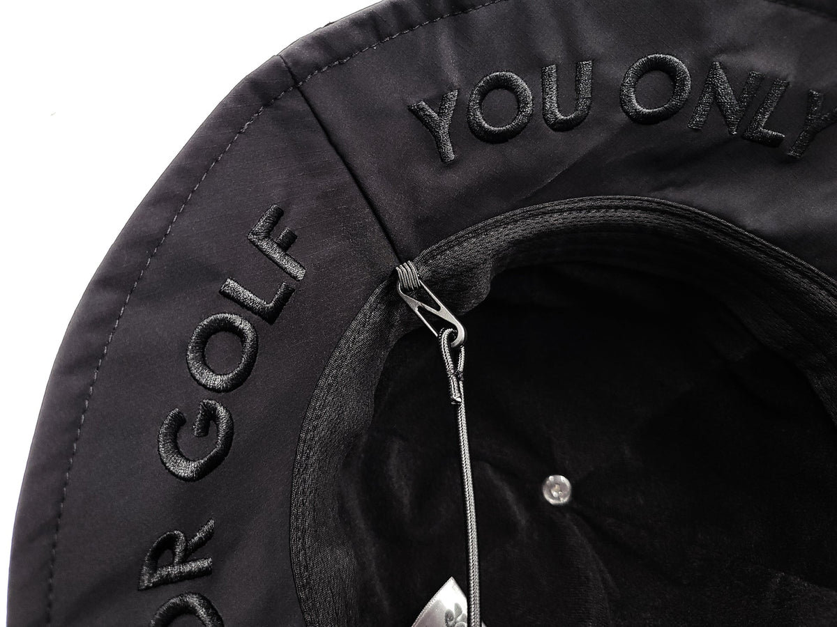 【YORF】LOGO POINT FISHING HAT ブラック(ZZYRF-1086294803)