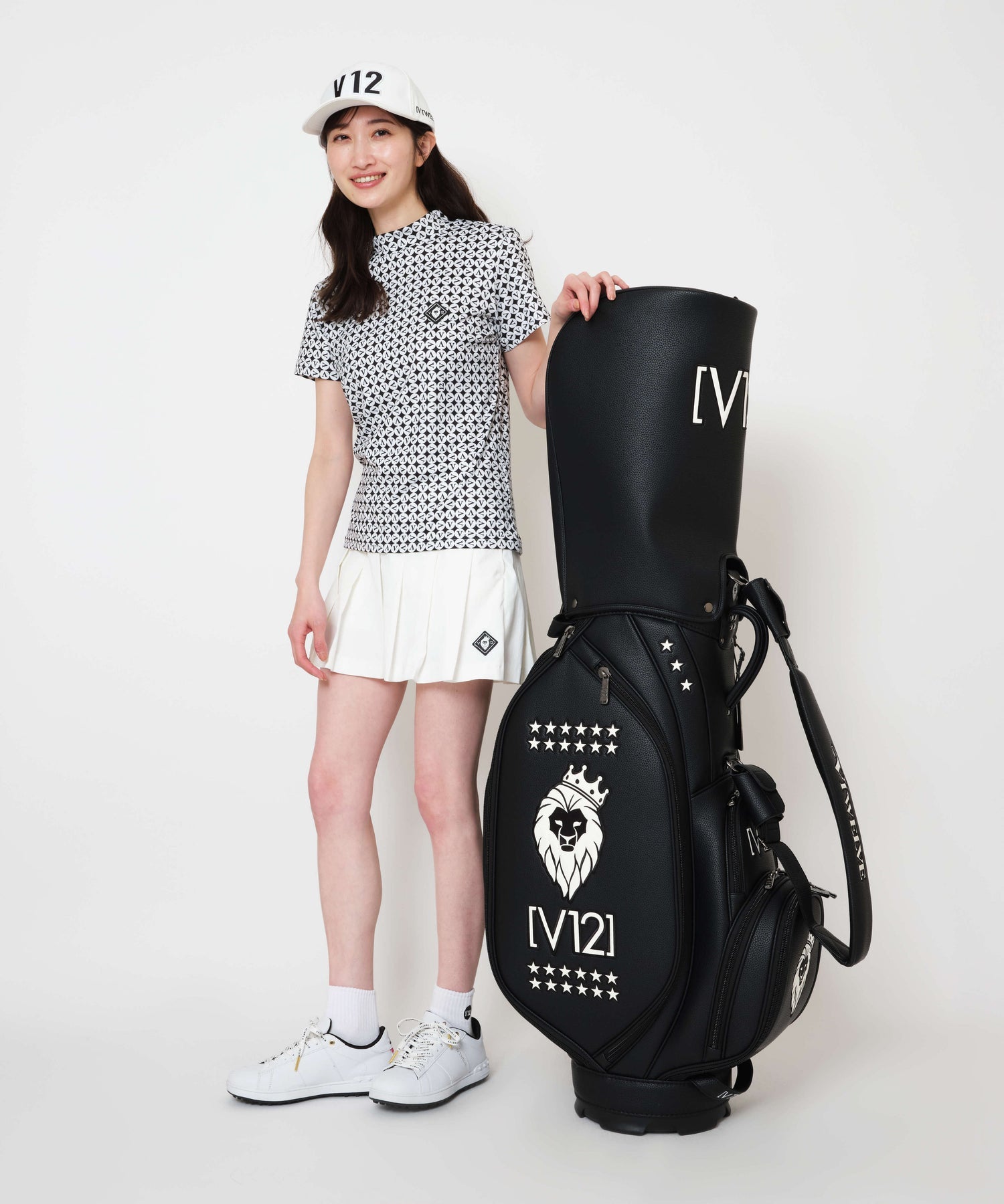 【V12】PRO CADDY 9.5 B 自立キャディバッグ 9.5号 BLACK (ZZV12-V122511CB04)