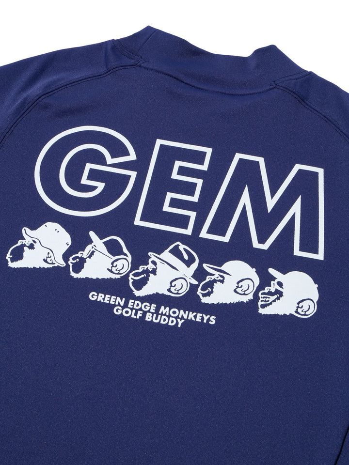 【GREEN EDGE MONKEYS】モックネック長袖バックプリント ネイビー(ZZGEM-50363001)