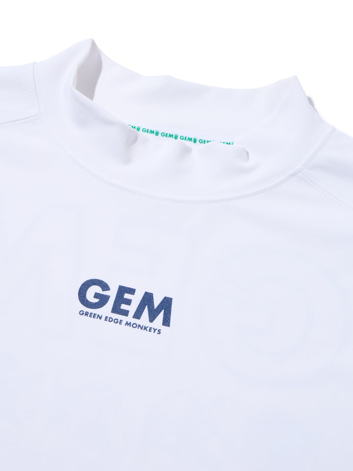 【GREEN EDGE MONKEYS】モックネック長袖バックプリント ホワイト(ZZGEM-50363001)