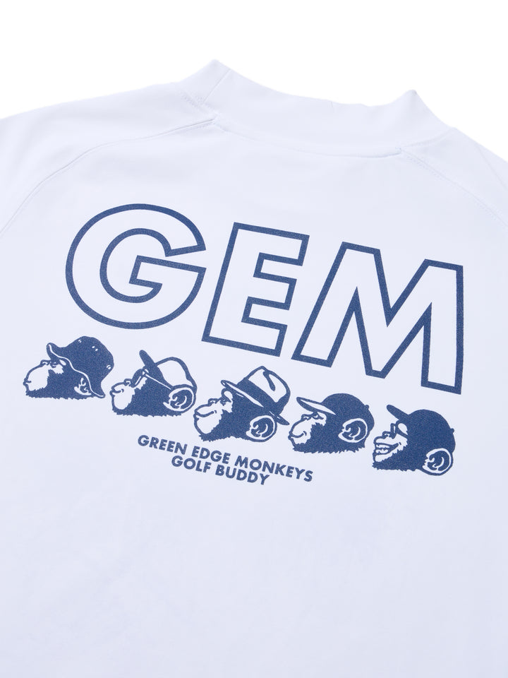 【GREEN EDGE MONKEYS】モックネック長袖バックプリント ホワイト(ZZGEM-50363001)