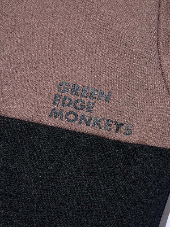 【GREEN EDGE MONKEYS】長袖ポロ切り替え配色 ブラック(ZZGEM-50363002)