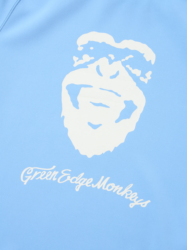 【GREEN EDGE MONKEYS】ダブルニット モックネック ブルー(ZZGEM-50363007)