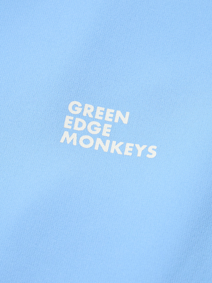 【GREEN EDGE MONKEYS】フードパーカーバックロゴプリント ブルー(ZZGEM-50363008)