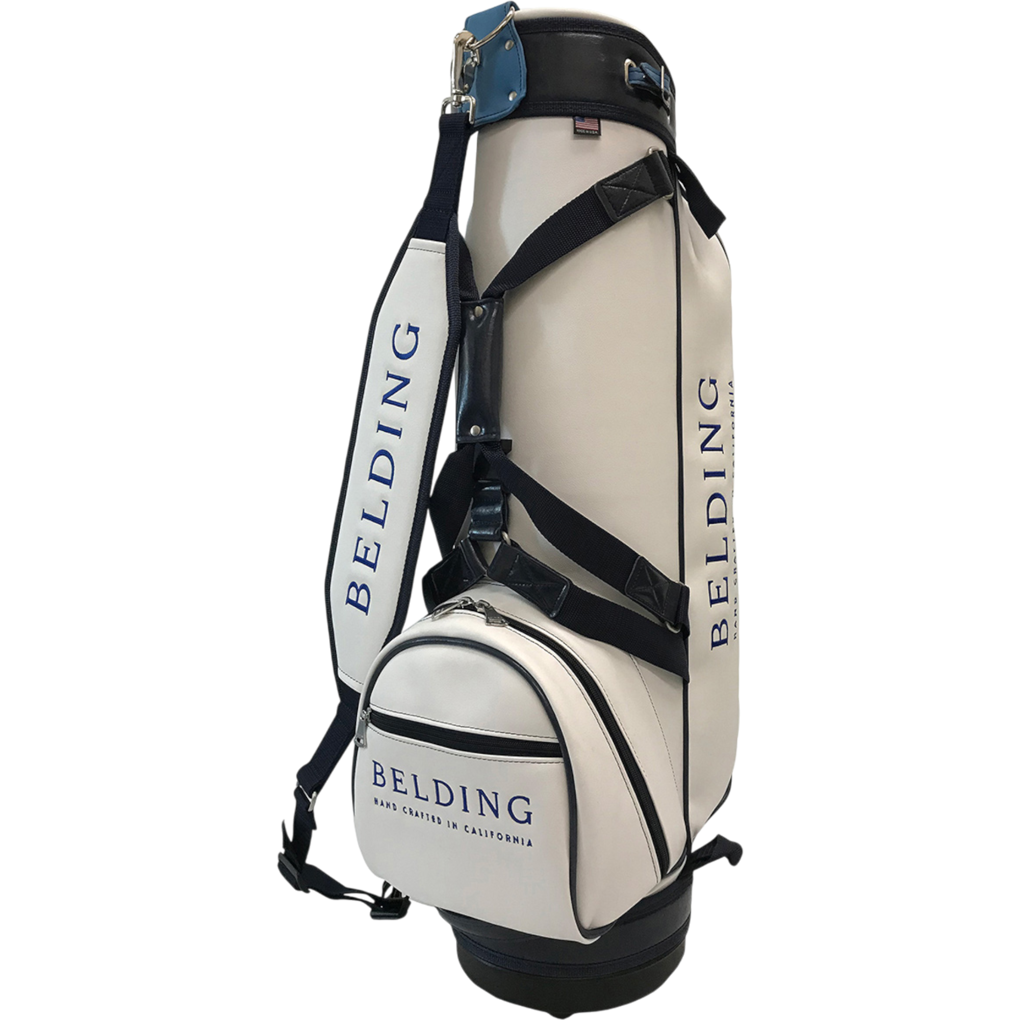 【BELDING】キャディバッグ 8.5インチ ブッシュワーカー RX(8.5インチ)ホワイト・エスプリ/マリーン・グレーズ   (model : HBCB-850148)