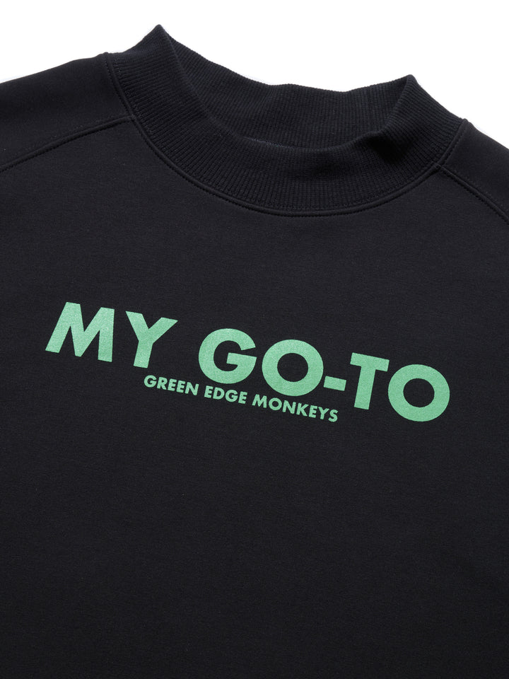 【GREEN EDGE MONKEYS】コットンストレッチ モックネック ブラック(ZZGEM-60363005)