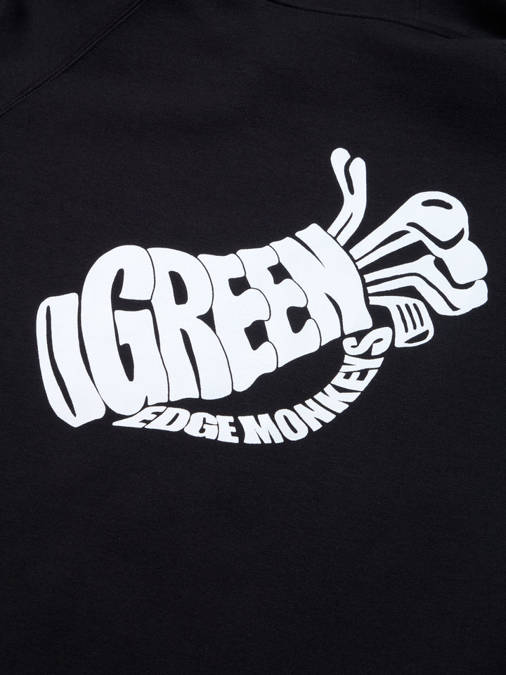 【GREEN EDGE MONKEYS】コットンストレッチ オーバーサイズモック ブラック(ZZGEM-60363007)