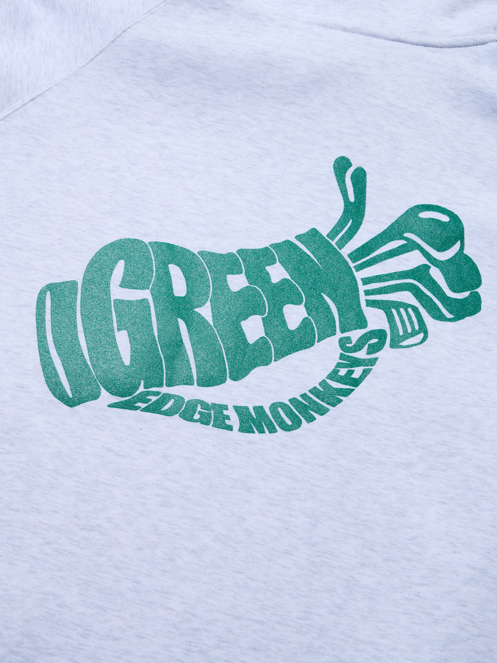 【GREEN EDGE MONKEYS】コットンストレッチ オーバーサイズモック ライトグレー(ZZGEM-60363007)