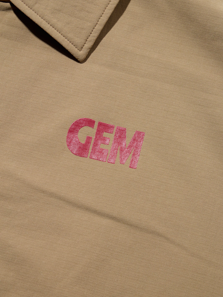【GREEN EDGE MONKEYS】フリース コーチジャケット ベージュ(ZZGEM-60364001)