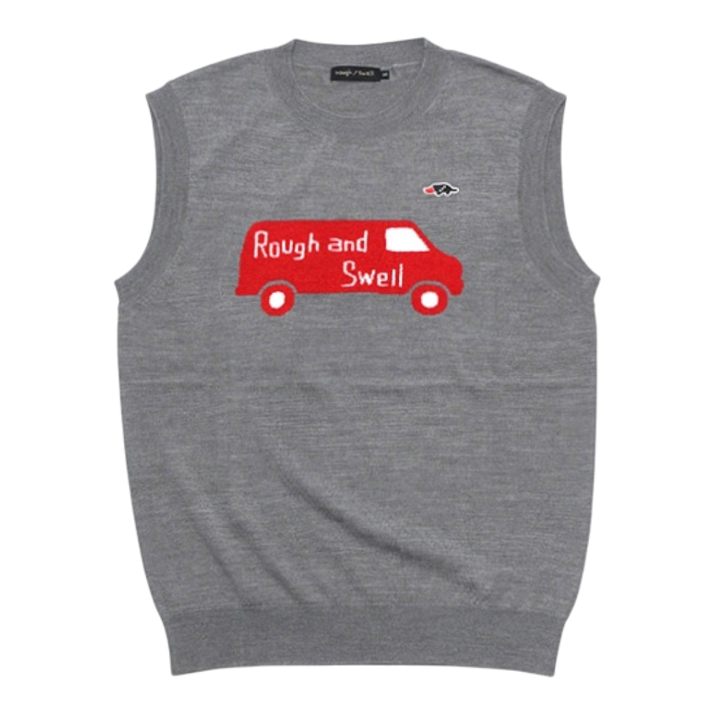 【rough&swell】RED BUS VEST GRAY(ROU-RSM25281)