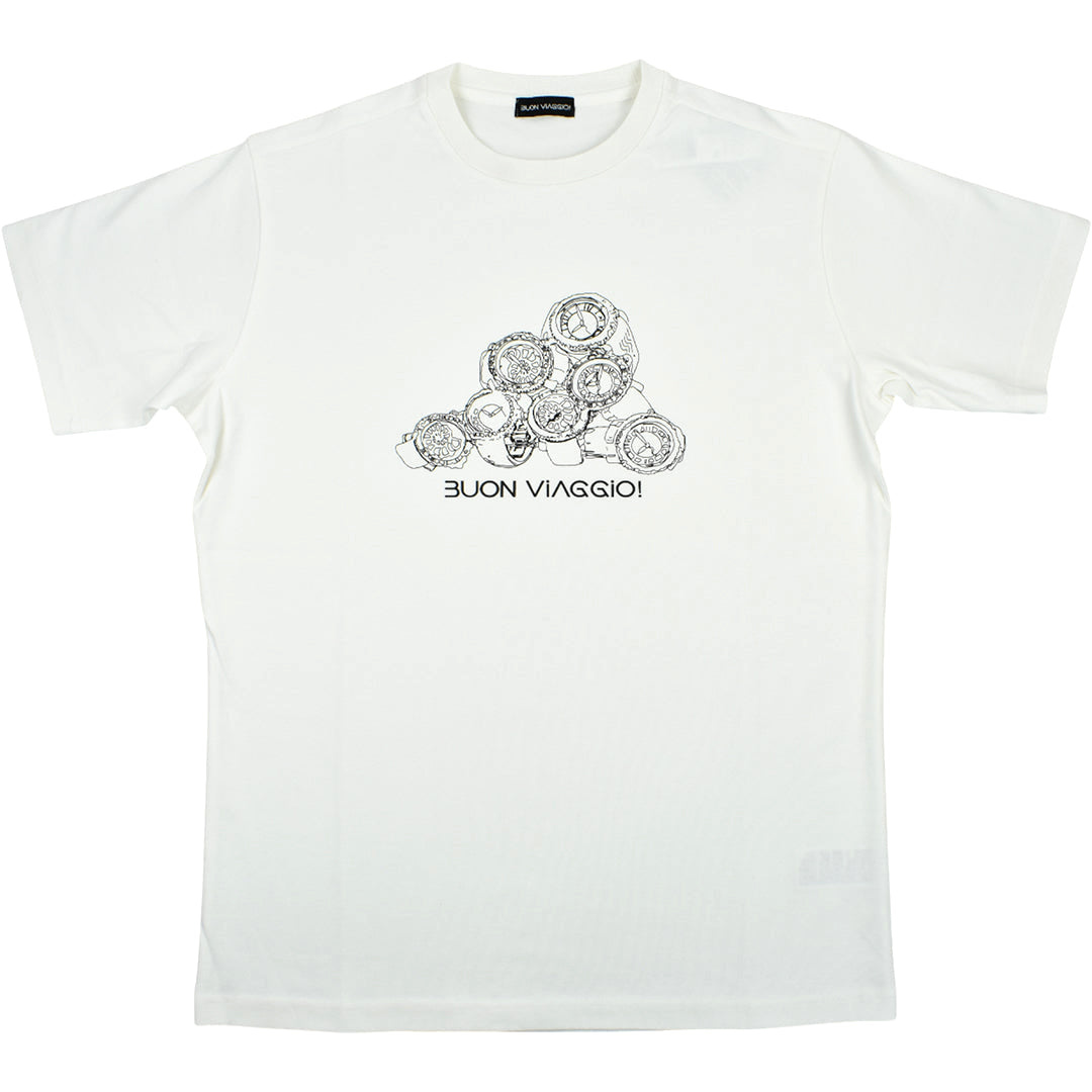 【BUON VIAGGIO】ボーンビアッジョ 半袖Tシャツ WHITE(BOV-BV03)