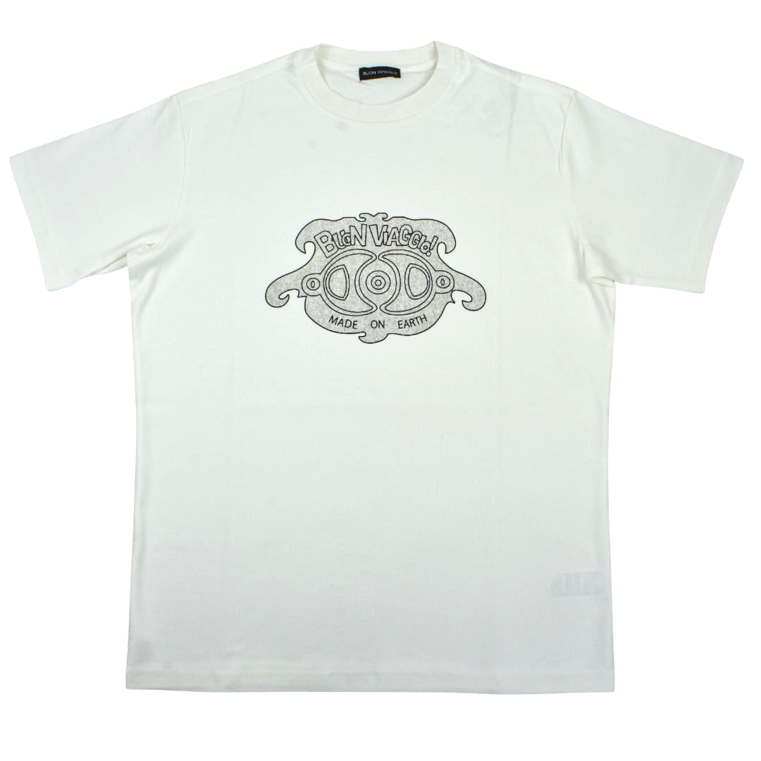 【BUON VIAGGIO】ボーンビアッジョ 半袖Tシャツ WHITE (BOV-BV04)
