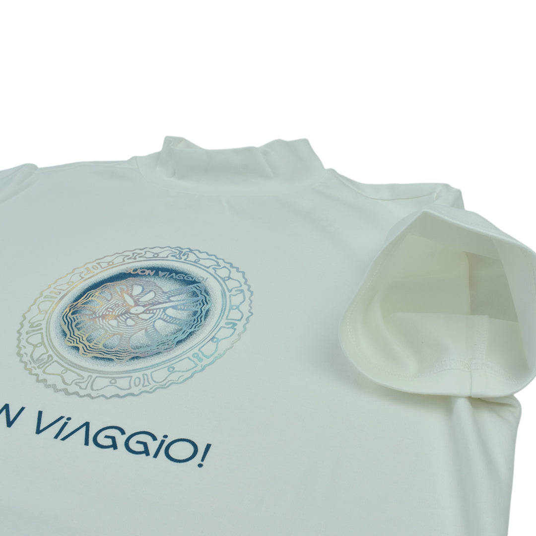 【BUON VIAGGIO】2025ss ボーンビアッジョ 半袖モックシャツ WHITE (BOV-BV01M-WHITE)
