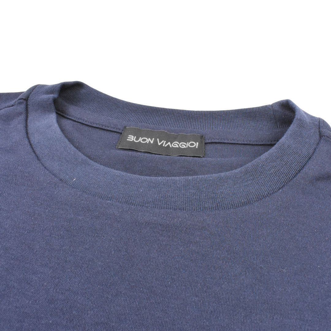 【BUON VIAGGIO】2025ss ボーンビアッジョ 半袖Tシャツ NAVY (BV-02-NAVY)