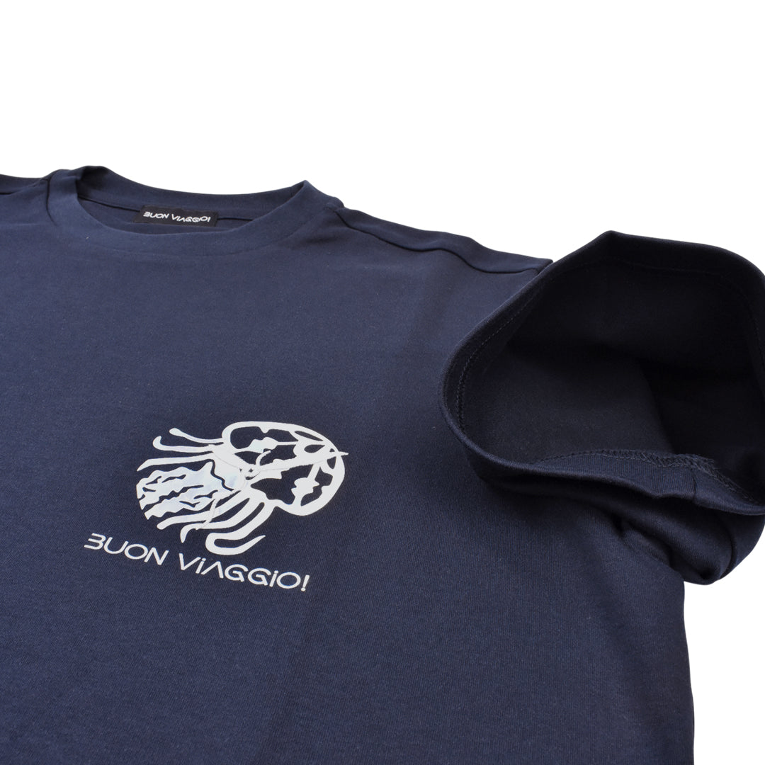 【BUON VIAGGIO】2025ss ボーンビアッジョ 半袖Tシャツ NAVY (BV-02-NAVY)