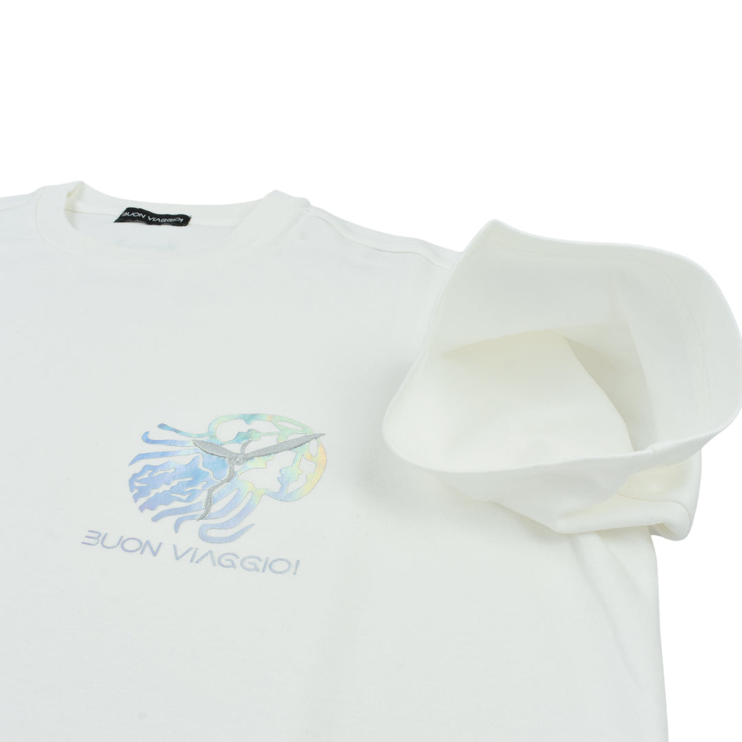【BUON VIAGGIO】2025ss ボーンビアッジョ 半袖Tシャツ WHITE (BV-02-WHITE)