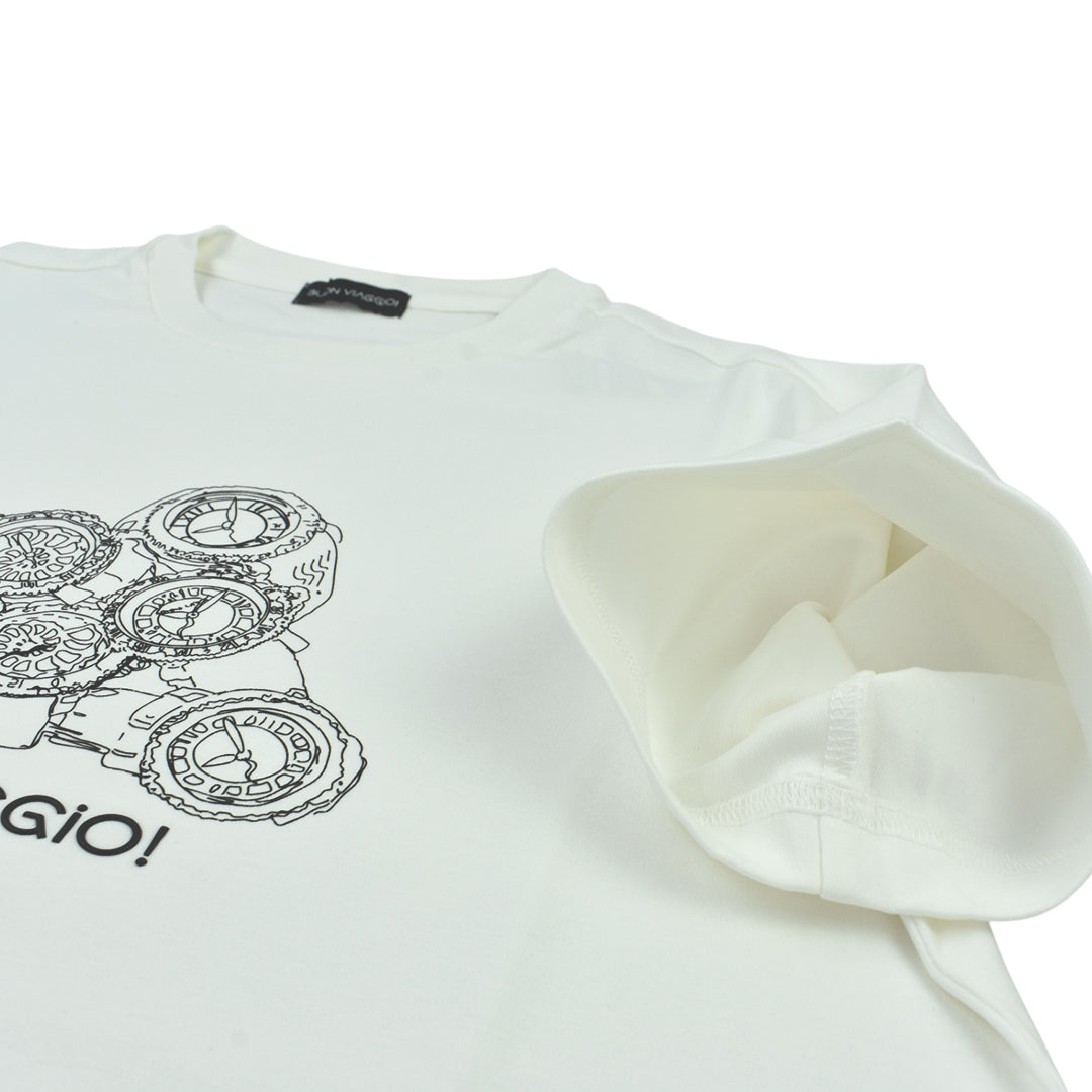【BUON VIAGGIO】2025ss ボーンビアッジョ 半袖Tシャツ WHITE(BV-03-WHITE)