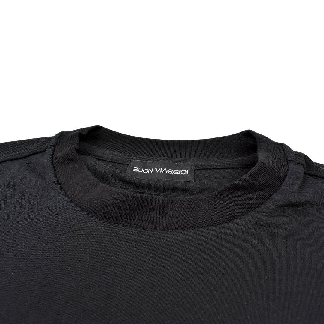 【BUON VIAGGIO】2025ss ボーンビアッジョ 半袖Tシャツ BLACK (BV-04-BLACK)