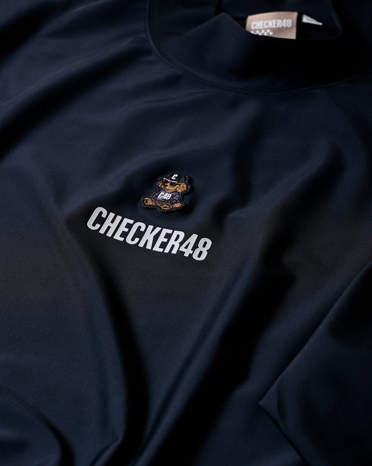 【CHECKER48】Women's LESS SEE-THROUGH MOCK TEE 長袖ハイネック BLACK(CHE-C4800A001W)