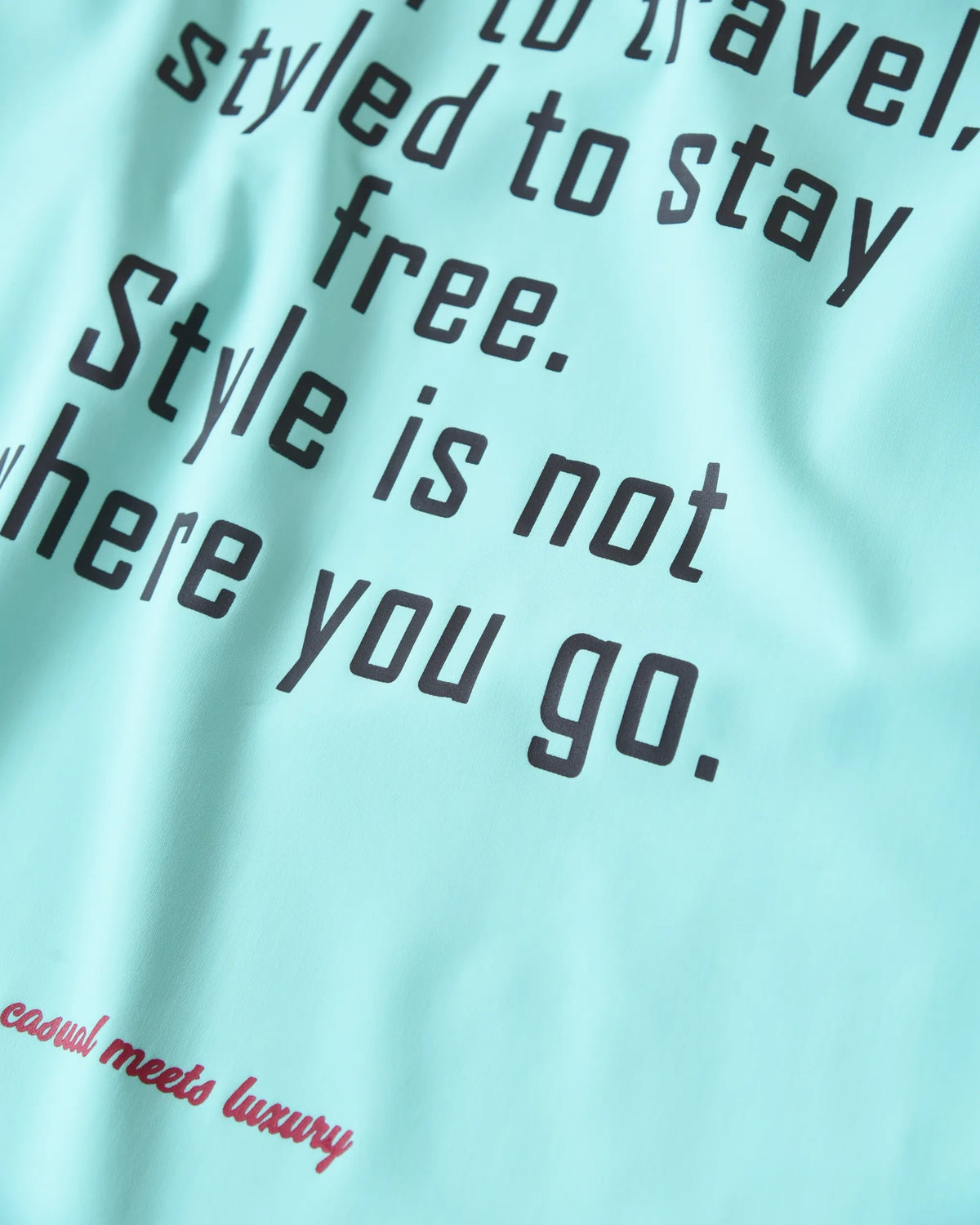 【CHECKER48】Women's LESS SEE-THROUGH MOCK TEE 長袖ハイネック TURQUOISE(CHE-C4800A001W)