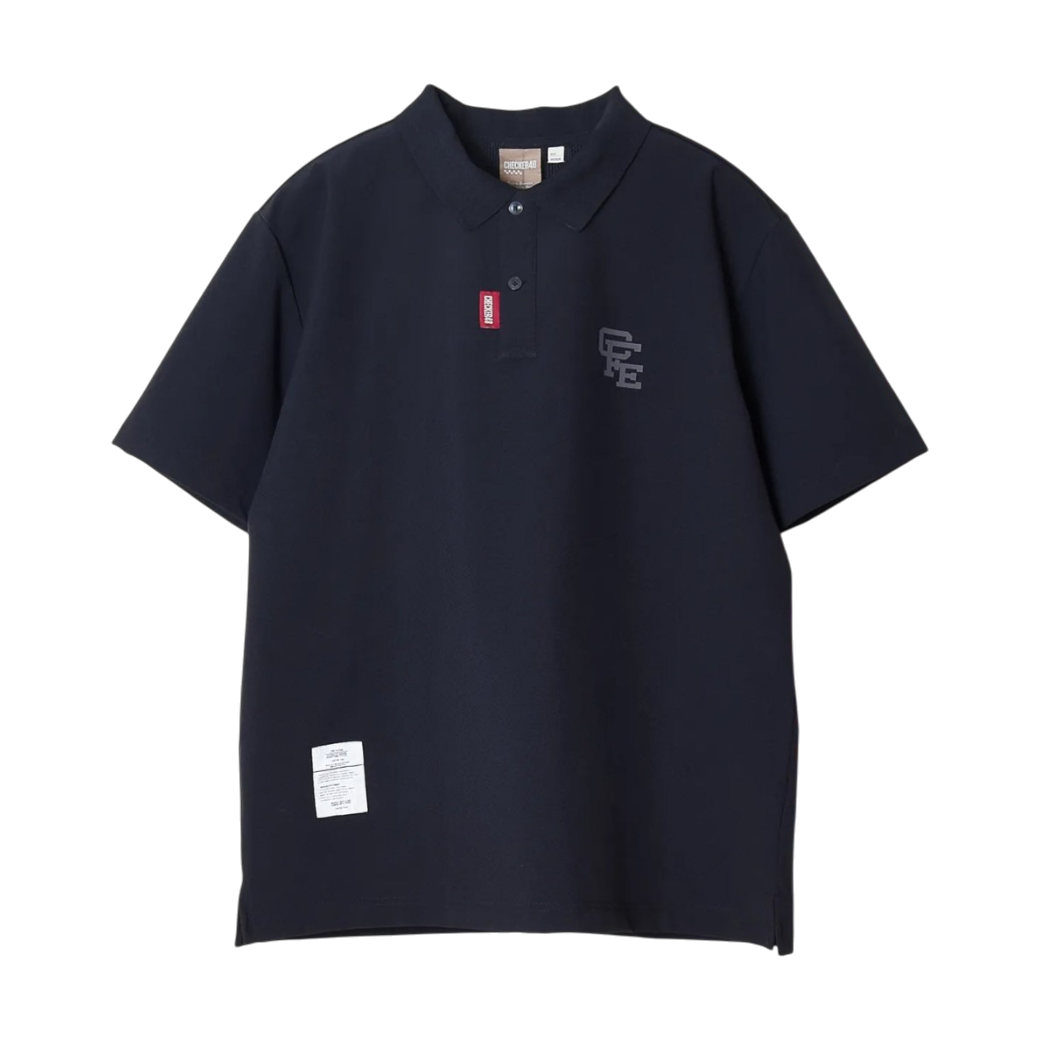 【CHECKER48】BACK DOTS TOUR POLO 半袖ポロシャツ BLACK(CHE-C4800A002)
