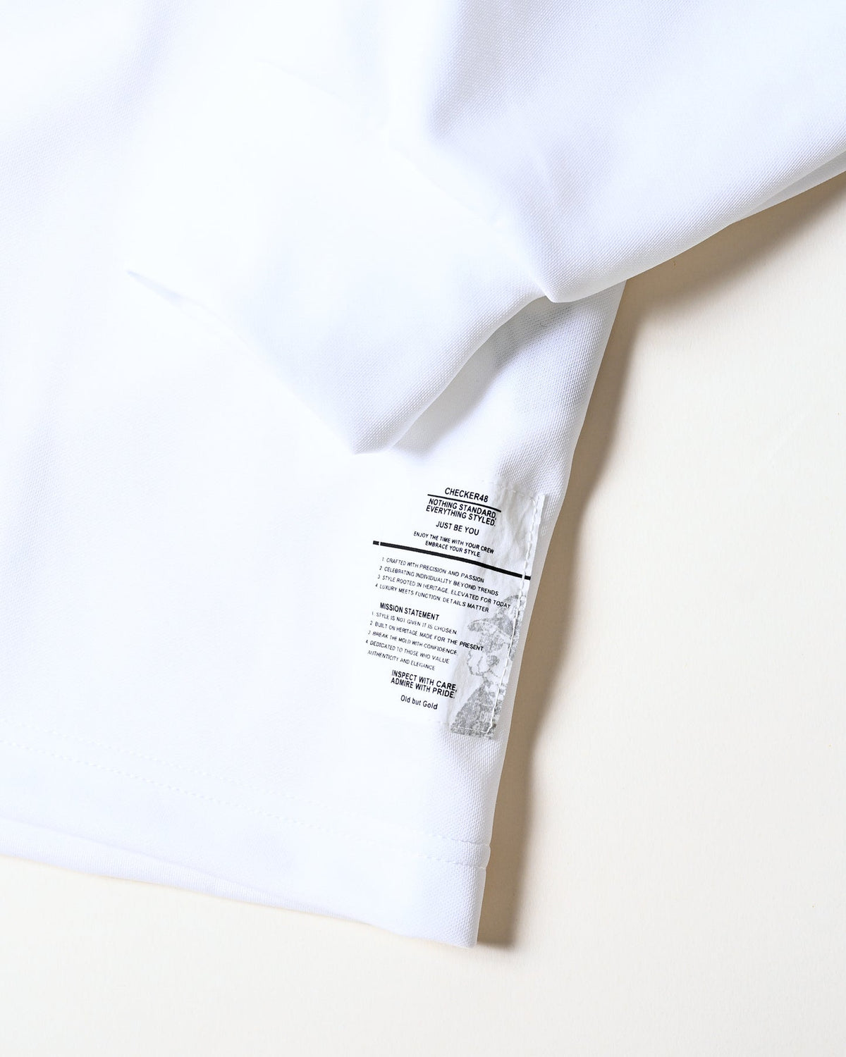【CHECKER48】Women’s CP L/S MOCK TEE 長袖ハイネック WHITE(CHE-C4800A008W)