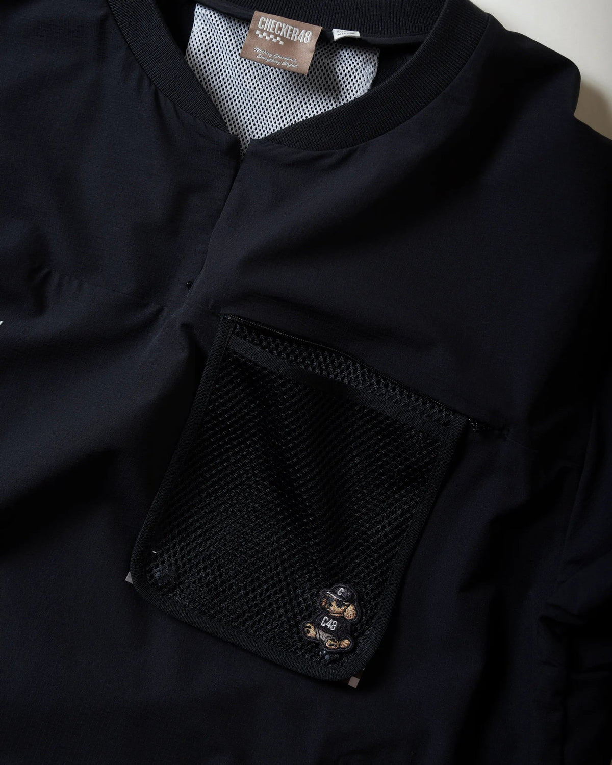 【CHECKER48】】Women‘s RIPSTOP LAB PO JACKET アウター BLACK(CHE-C4800A101W)