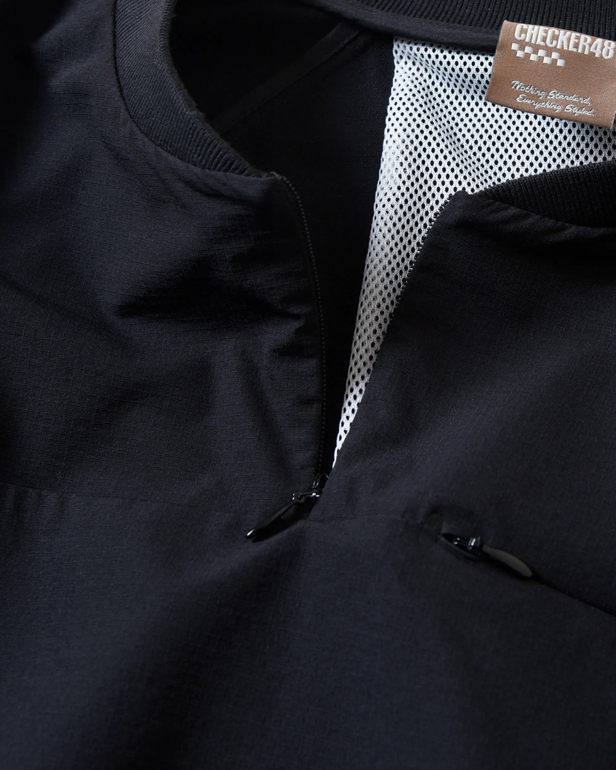 【CHECKER48】】Women‘s RIPSTOP LAB PO JACKET アウター BLACK(CHE-C4800A101W)