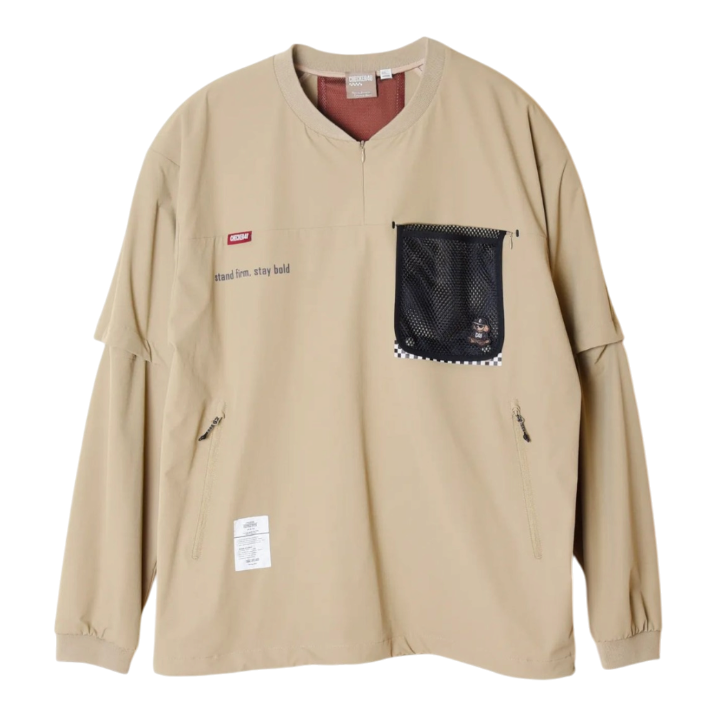 【CHECKER48】Women‘s RIPSTOP LAB PO JACKET アウター TOBACCO(CHE-C4800A101W)