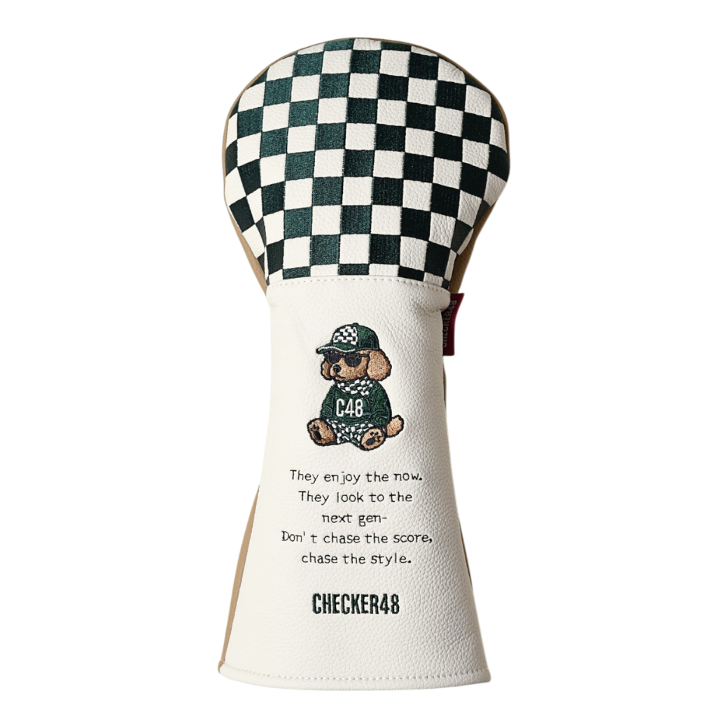 【CHECKER48】EMBROIDERY CHECKER DRIVER COVER ドライバー ヘッドカバー DUCK GREEN(CHE-C4800A815)